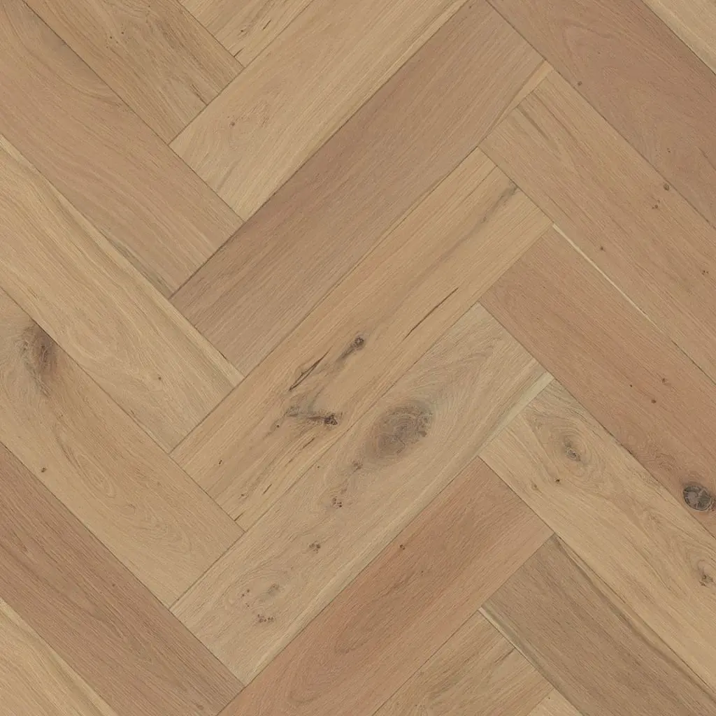 PrimoFloor Pacific Ceram, Eiken visgraatparket, olie blank afgewerkt, rustieke selectie