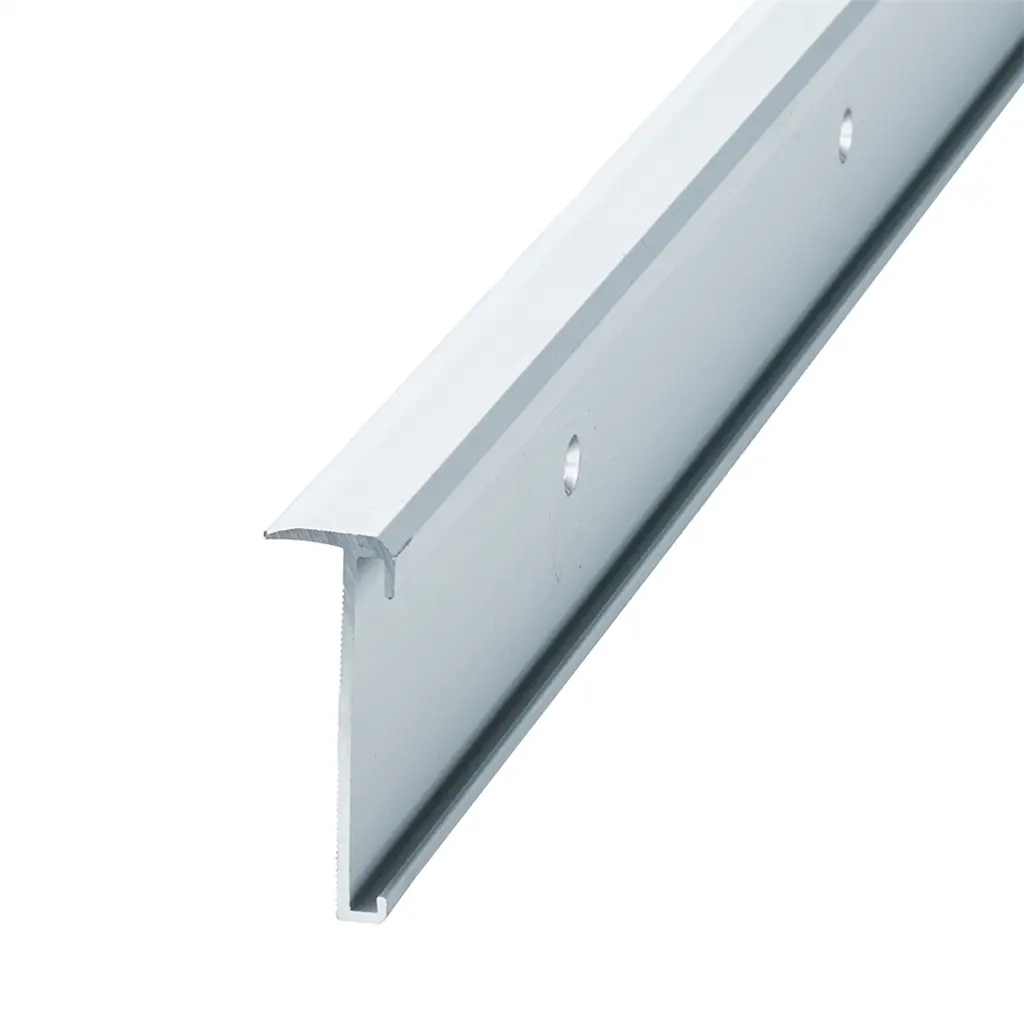 Trapprofiel PVC inzet 270cm zilver 45x15x2700mm kleur ZILVER