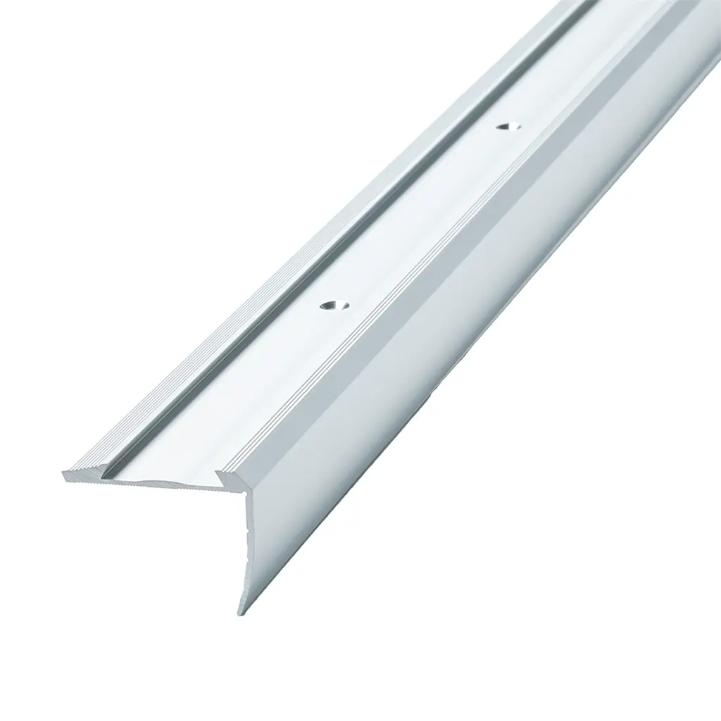 Trapprofiel covering model voor rubberen inlay kleur ZILVER 33x43x2700mm