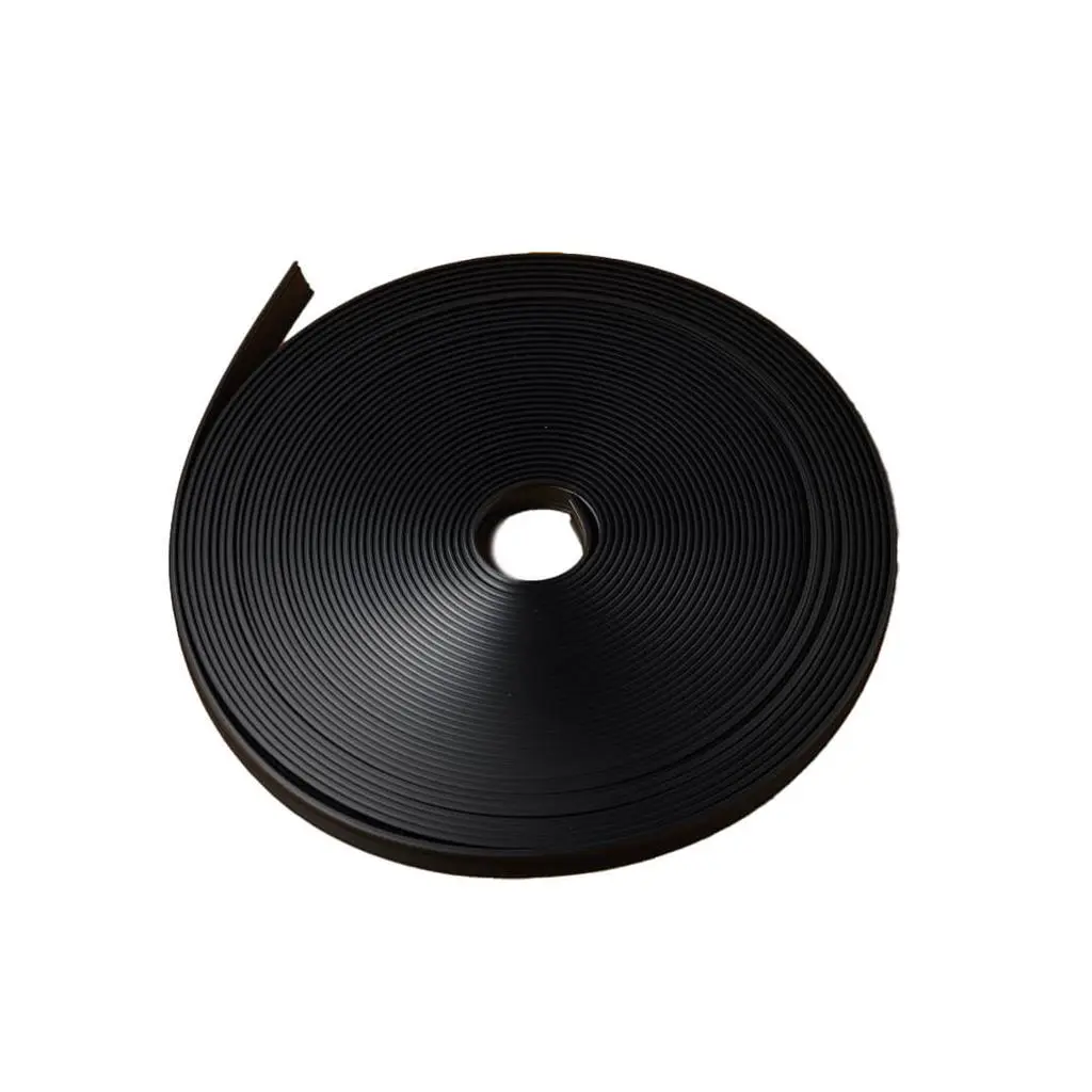 Inlegstrook rubber zwart/antraciet rol 27mtr