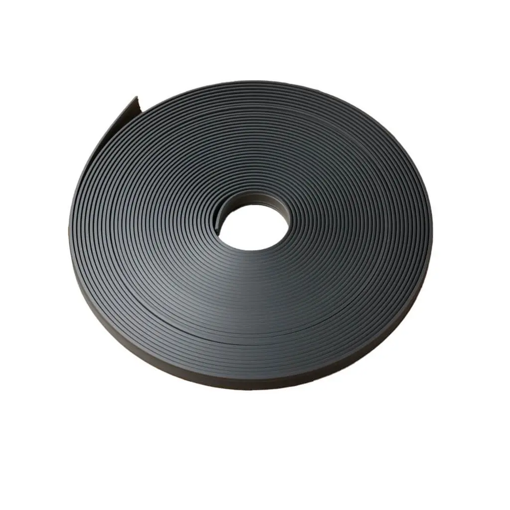 Inlegstrook rubber donker grijs rol 27mtr