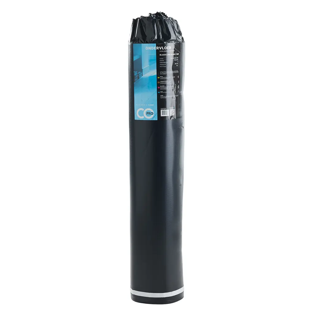 Ondervloer BLACK LINE Silent+ zwart 3mm 10m²
