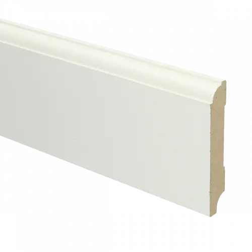 16017 Plint Eigentijds schilder RAL 9010 wit MDF-gelakt 15x90x2400mm