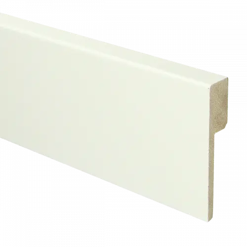 16022 Plint Revovatie Cover Modern schilder MDF-gelakt 18x90x2400mm, uitsparing 13x60mm