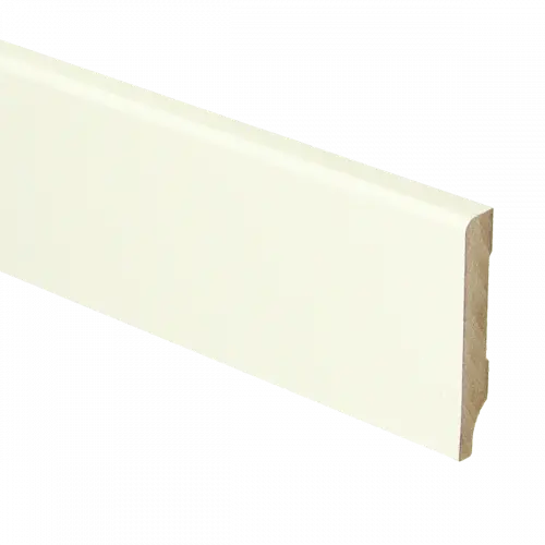 16104 Plint Modern schilder RAL 9010 wit MDF grondlak 9x55x2400mm