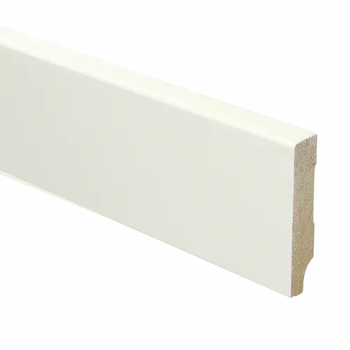 16300 Plint Modern schilder RAL 9010 wit MDF grondlak 12x55x2400mm