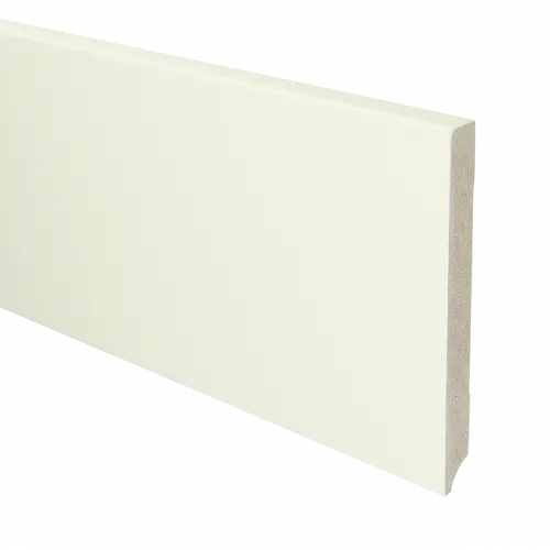 16038 Plint Modern schilder RAL 9010 wit MDF grondlak 15x150x2400mm