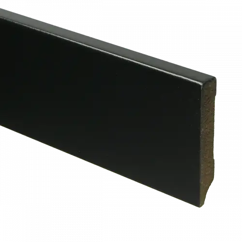 15936 Plint Modern schilder RAL 9005 zwart MDF-gelakt 12x70x2400mm