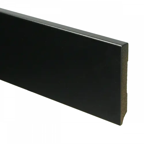 15937 Plint Modern schilder RAL 9005 zwart MDF-gelakt 12x90x2400mm