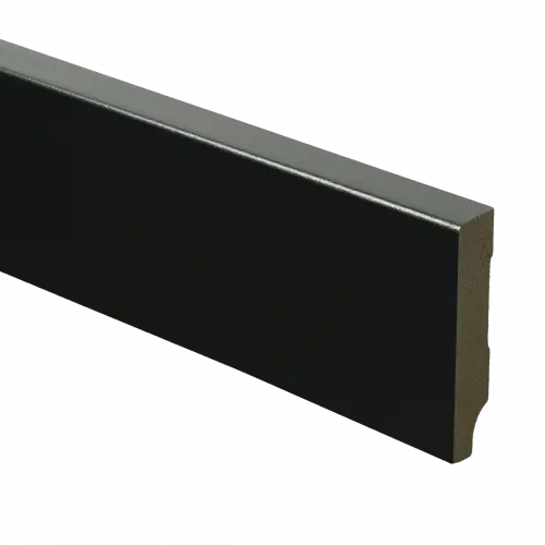 15969 Plint Modern schilder RAL 9005 zwart MDF-gelakt 12x55x2400mm