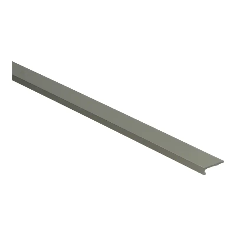 69555 Profiel afsluit rvs voor LVT ALU 6x21mm vloerdikte 4mm 2500mm