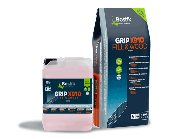 Bostik Grip X910 Fill & Wood 2-componenten voorstrijkmiddel op basis van cement en hars 14,5kg