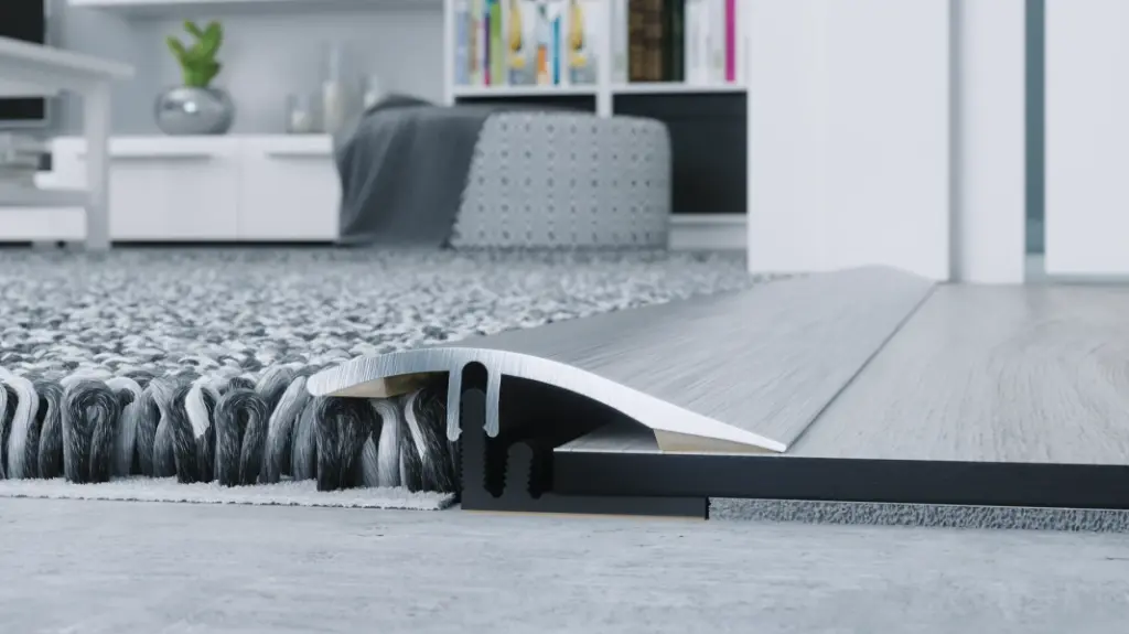 Arbiton Profiel niveau produo 38 zilver geborsteld ALU 930mm voor PVC-vloeren