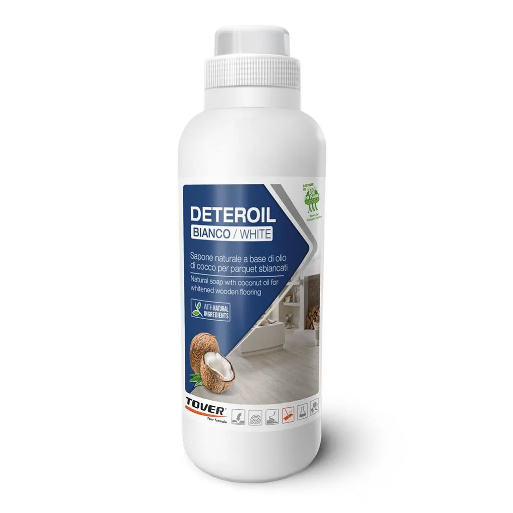 Tover Deteroil White natuurlijke kokosolie zeep 1l voor geoliede vloeren