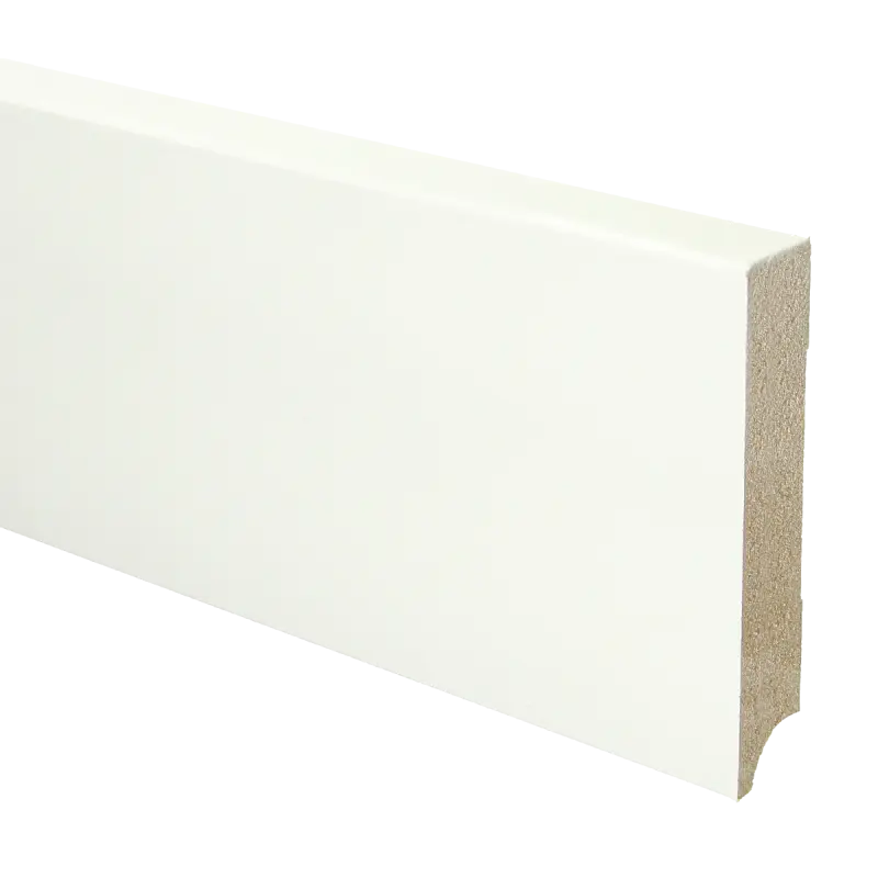 16402 BL vochtbestendige MDF plint 90x15 V313 wit gegrond recht