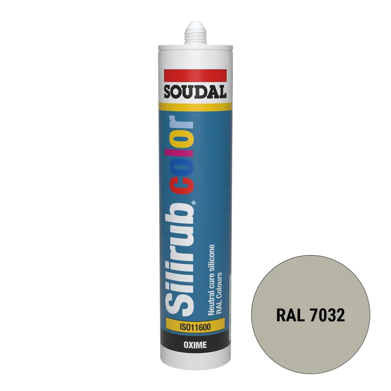 Soudal Silirub Color Siliconenkit RAL 7032 300ml
