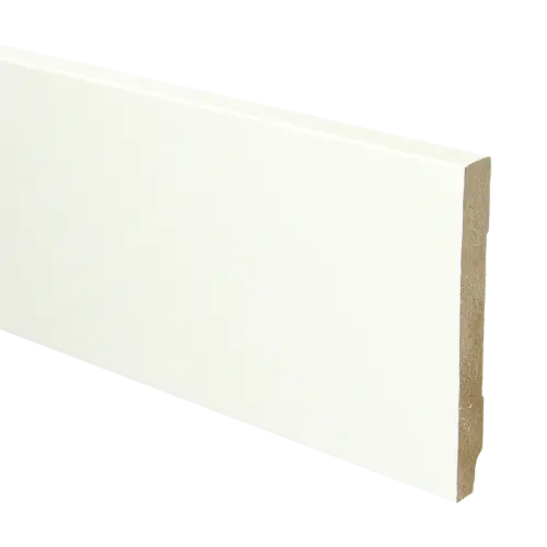16254 MDF plint recht 120x15x2400 wit gefolied