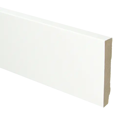 MDF plint recht 90x15 wit gefolied