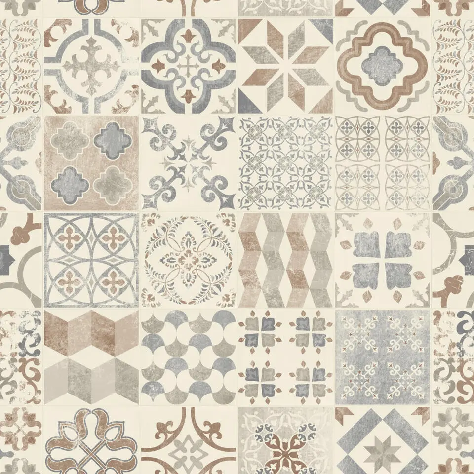 Vinyl op rol ICONIC- tegelmotief Almeria Natural