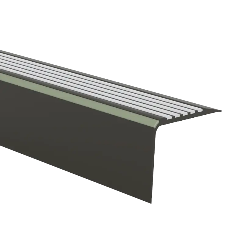 20701 Döllken Profiel trap A40 kleur zwart/lichtgrijs 0110 kunststof 40x40x2500mm