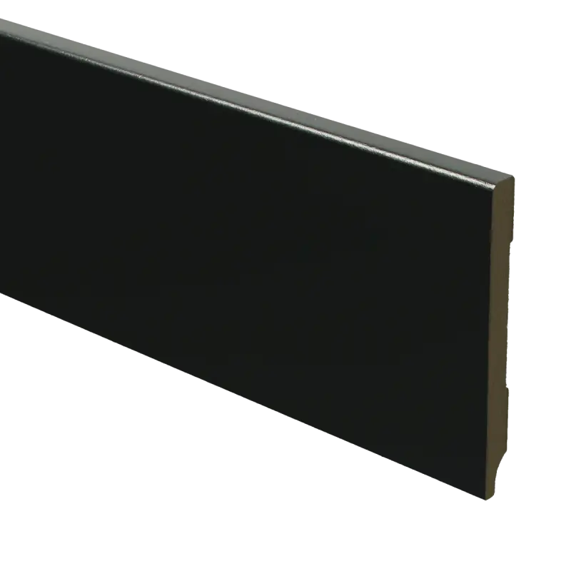 15968 MDF Moderne plint 90x9 zwart voorgelakt RAL 9005