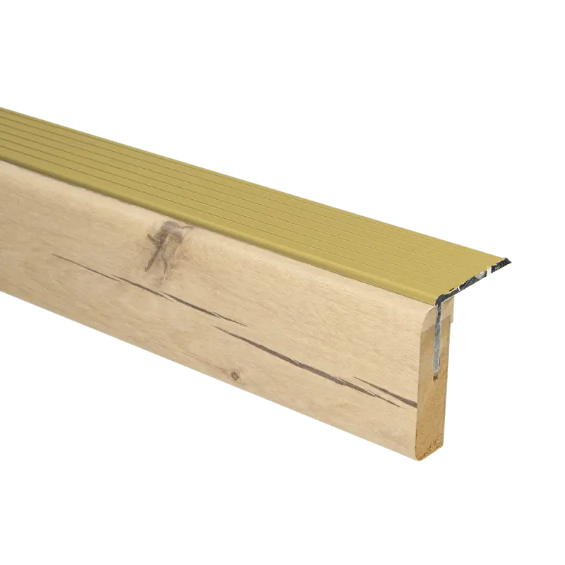 72975 PrimoStep - Uitlooptreden alu goud - Valencia blond eiken - 90 x 5,7 cm