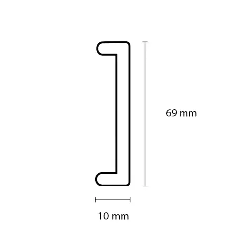 72989 PrimoStep - U-kap - Valencia blond eiken - 6,9 x 1 cm