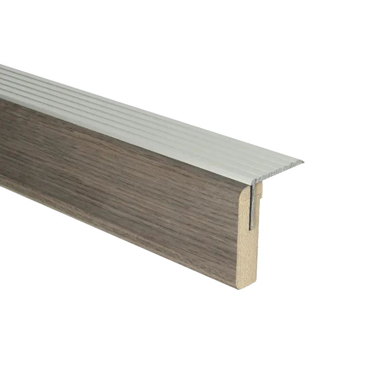 73094 PrimoStep - Uitlooptreden alu zilver - Urbino warm eiken - 90 x 5,7 cm