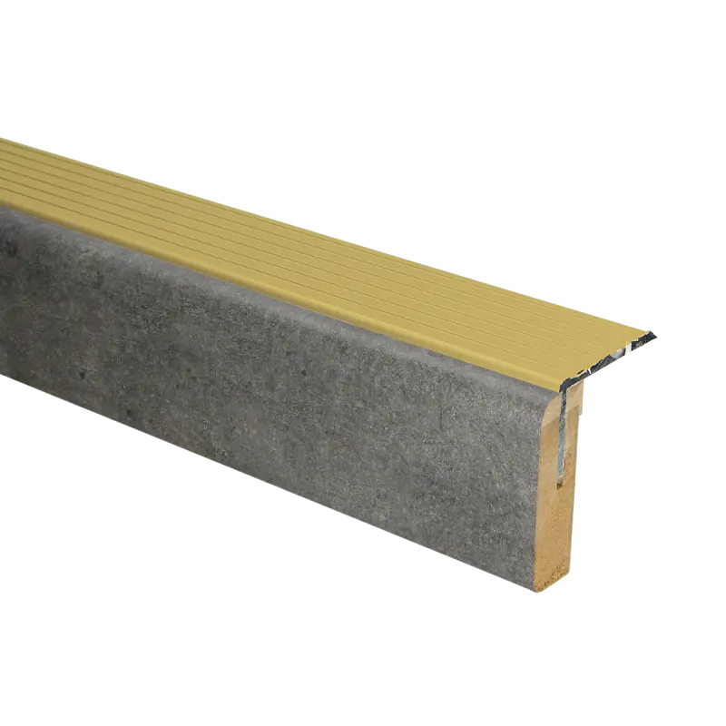 73135 PrimoStep - Uitlooptreden alu goud - Donker leisteen - 90 x 5,7 cm