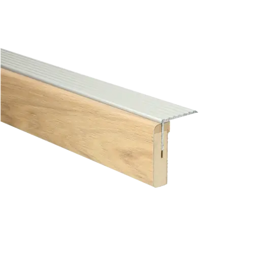 73731 PrimoStep - Uitlooptrede alu zilver - Hickory Masonic Natuur - 136 x 5,7 cm