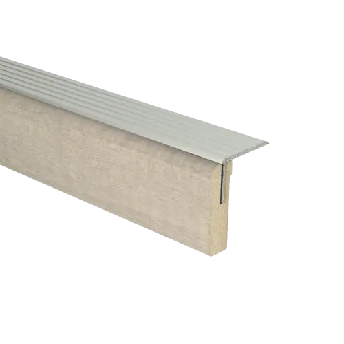 74054 PrimoStep - Uitlooptrede alu zilver - Bussoleno Eik Grijs - 181 x 5,7 cm