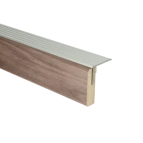 74097 PrimoStep - Uitlooptrede alu zilver - Giaveno Warm Noten - 136 x 5,7 cm
