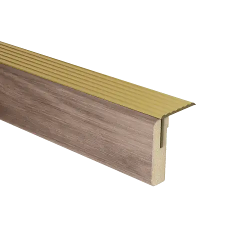 74102 PrimoStep - Uitlooptrede alu goud - Giaveno Warm Noten - 181 x 5,7 cm