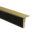 74233 PrimoStep - Uitlooptrede alu goud - Vesuvius Zwart Houtnerf - 136 x 5,7 cm