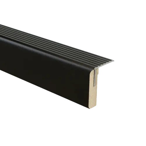 74236 PrimoStep - Uitlooptrede alu brons - Vesuvius Zwart Houtnerf - 121 x 5,7 cm
