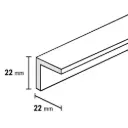 74294 PrimoStep - Hoeklat - LVT Beton antraciet - 2,2 x 2,2 cm