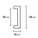 74307 PrimoStep - U-kap - LVT Beton antraciet - 6 x 1 cm
