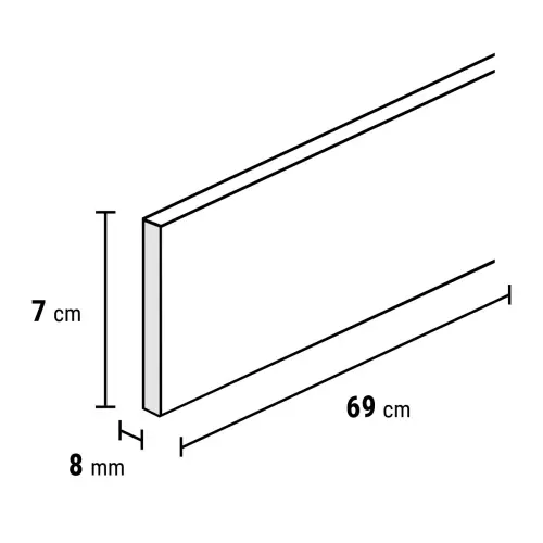 74337 PrimoStep - Afdekkap rechts - LVT Donker Eiken - 7 x 69 cm