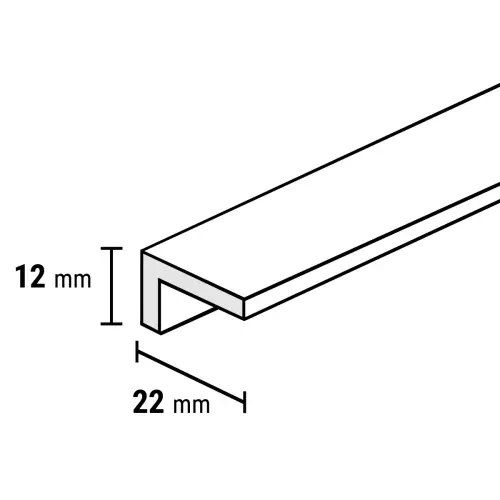 74341 PrimoStep - Hoeklat - LVT Donker Eiken - 1,2 x 2,2 cm