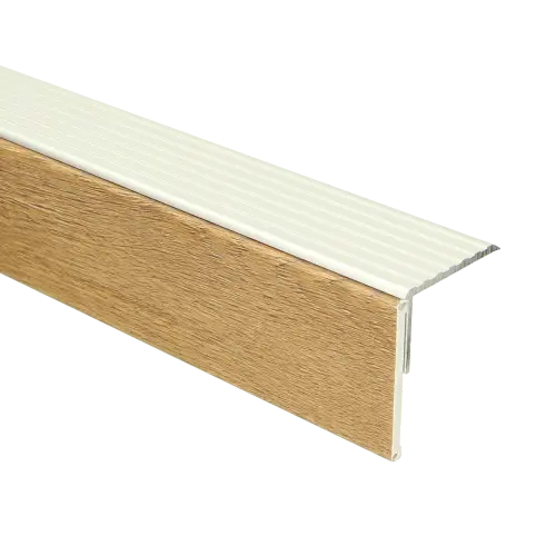 74352 PrimoStep - Uitlooptrede alu zilver - LVT Donker Eiken - 130 x 5,7 cm