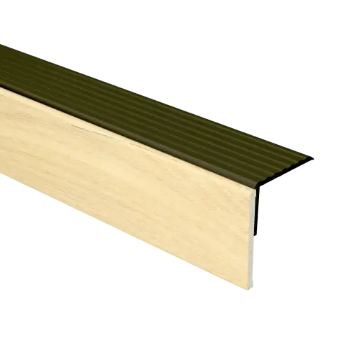74446 PrimoStep - Uitlooptrede alu brons - LVT Licht Eiken - 100 x 5,7 cm