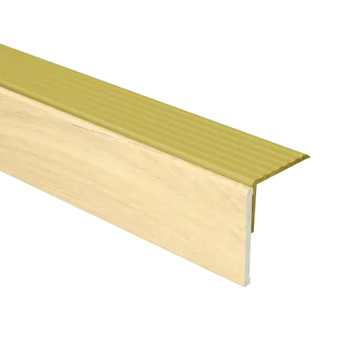 74451 PrimoStep - Uitlooptrede alu goud - LVT Licht Eiken - 100 x 5,7 cm