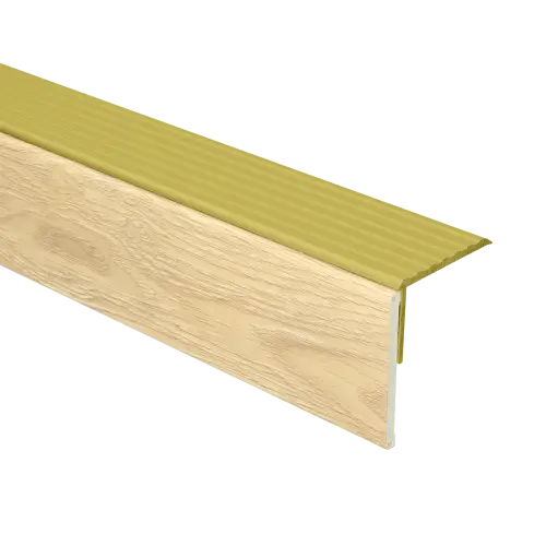 74472 PrimoStep - Uitlooptrede alu goud - LVT Natuur Eiken - 100 x 5,7 cm