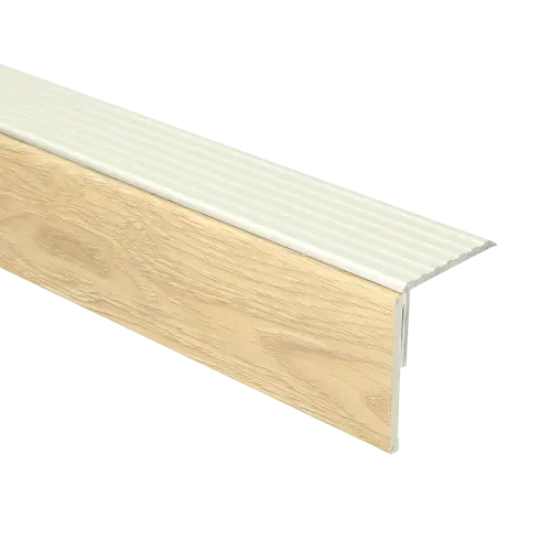 74473 PrimoStep - Uitlooptrede alu zilver - LVT Natuur Eiken - 130 x 5,7 cm