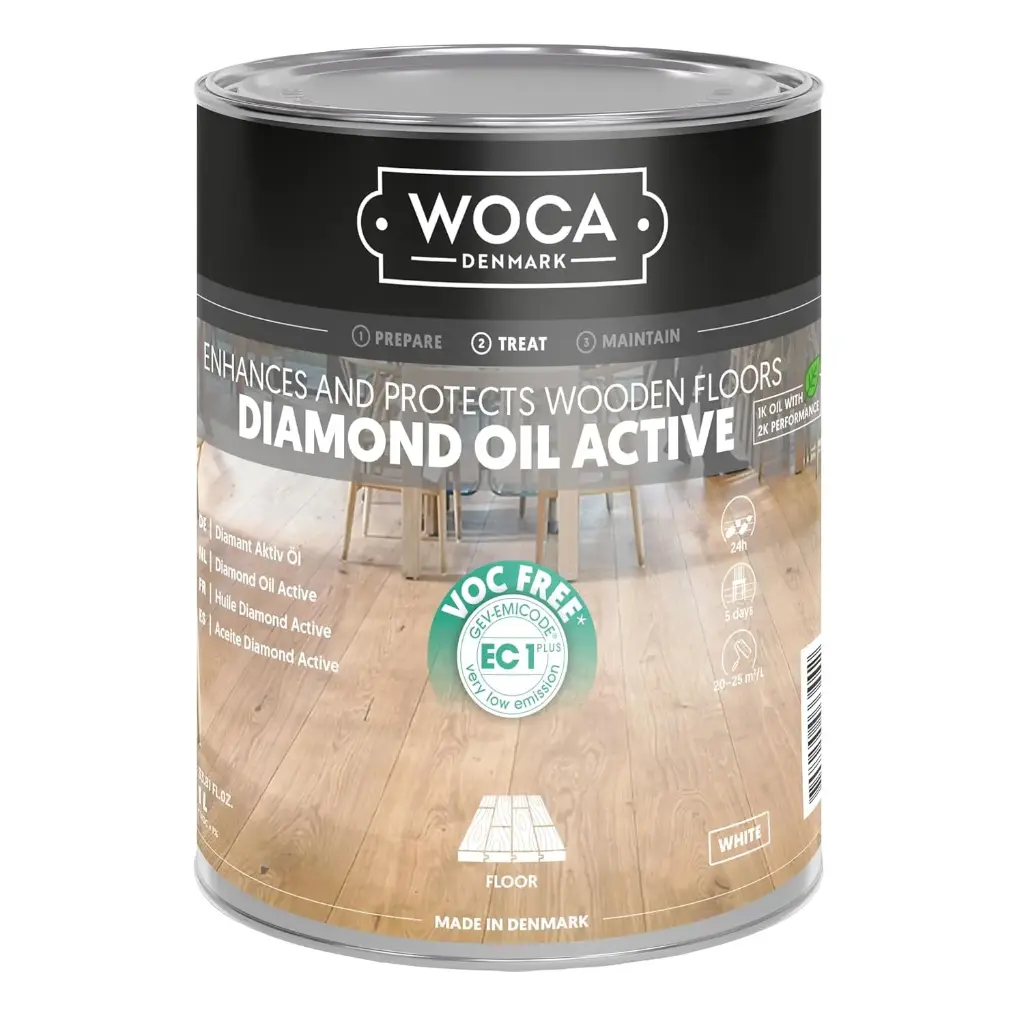 Woca diamond oil - active Wit (7%) 0,75l