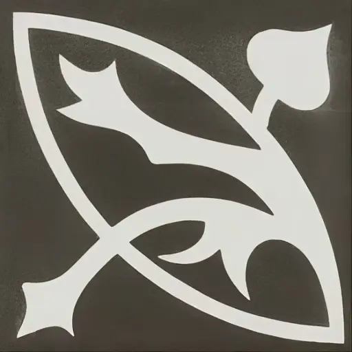 [INVI77055] Invictus Maximus Dryback Tile Victorian Treasure Decor Charcoal 99 - 2.5mm - 0.55