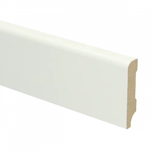 [PPCE20033] 16011 Plint Koloniaal schilder RAL 9010 wit MDF-gelakt 12x60x2400mm