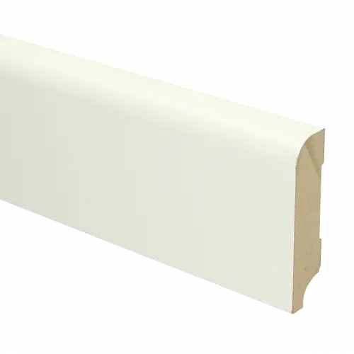 [PPCE20034] 16012 Plint Koloniaal schilder RAL 9010 wit MDF-gelakt 18x76x2400mm
