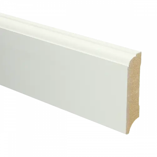 [PPCE20075] 16049 Plint Eigentijds schilder RAL 9010 wit MDF-gelakt 18x70x2400mm