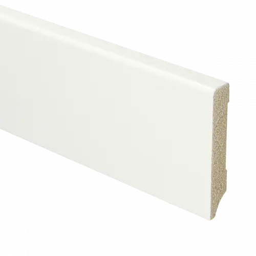 [PPCE21063] 15948 Plint Modern schilder RAL 9016 verkeerswit MDF-gelakt 12x70x2400mm
